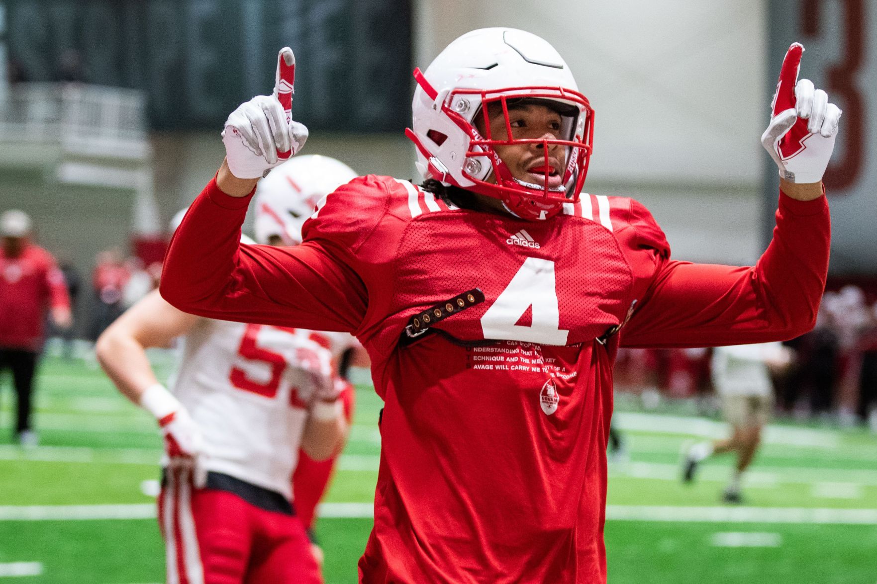 Nebraska worked through practice on April 3, 2019 in Lincoln.